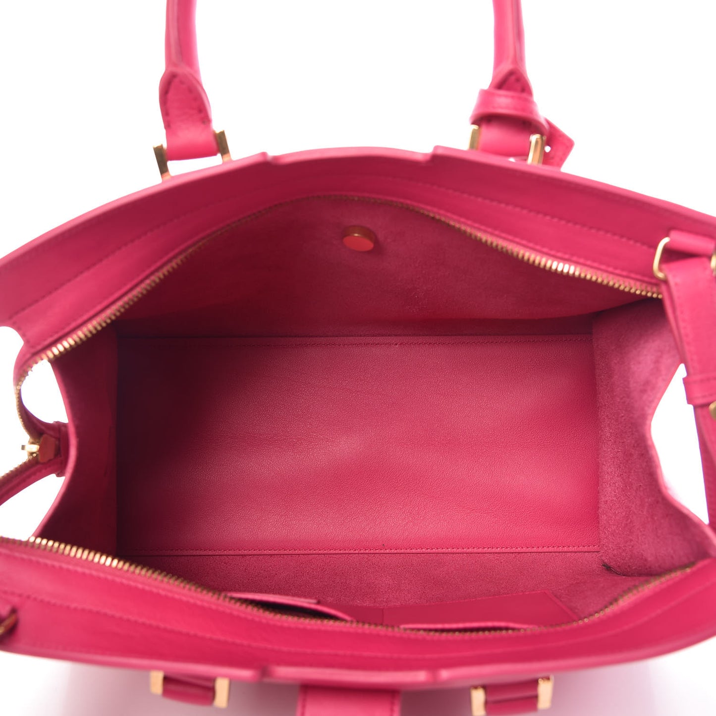 Calfskin Small Monogram Cabas Fuchsia