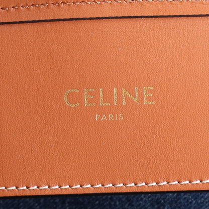 Celine Denim Calfskin Large Couffin Logo Tote Blue 6 of 10