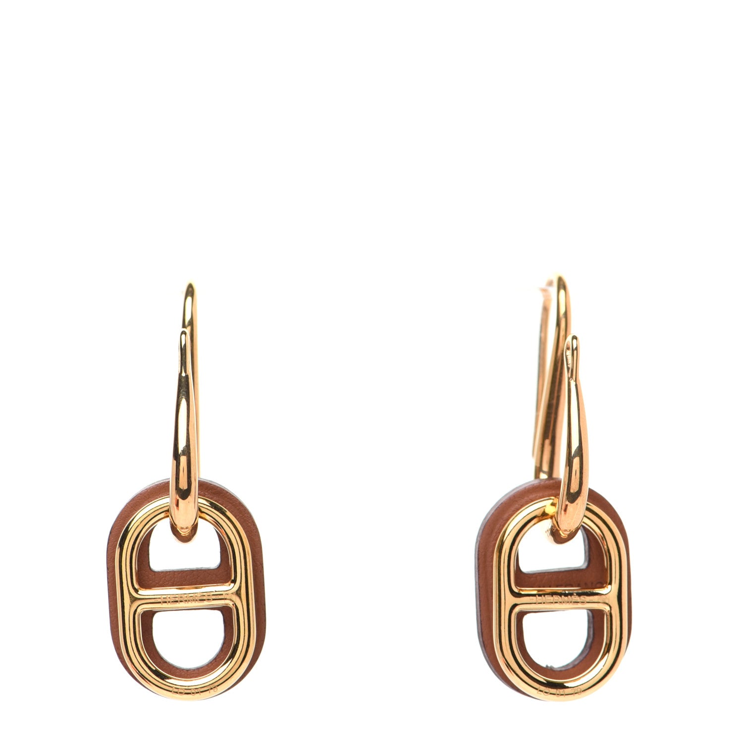 Hermes Swift O'Maillon Earrings Gold 1 of 9