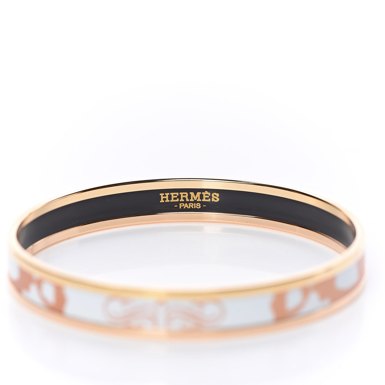 Hermes Enamel Printed Narrow Bracelet 70 5 of 6