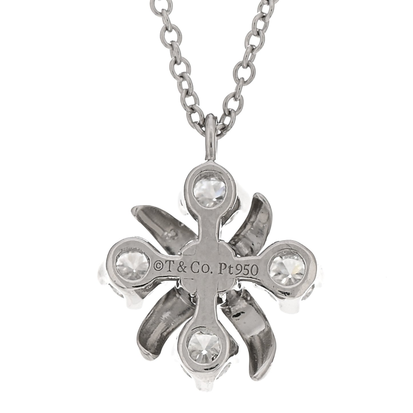 Platinum Diamond Schlumberger Lynn Pendant Necklace
