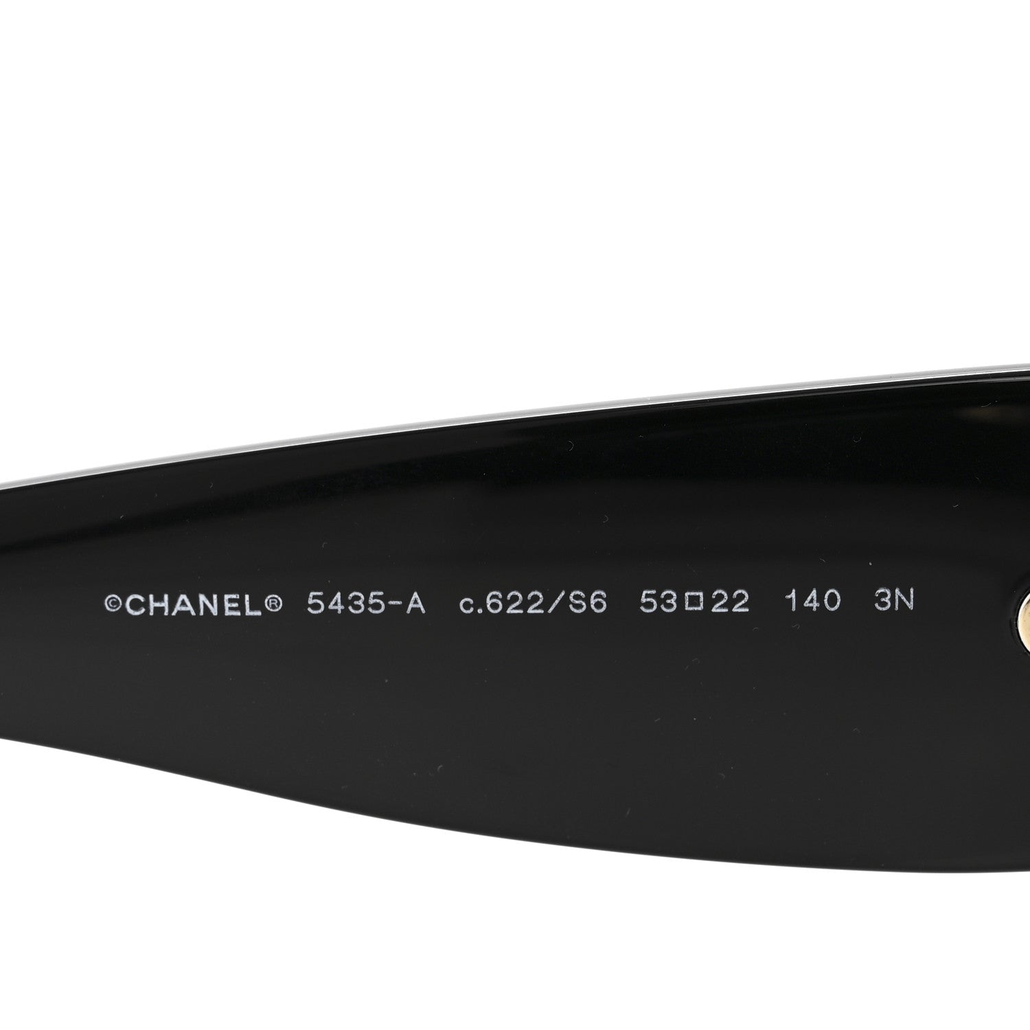 Chanel Acetate Rectangle Sunglasses 5435-A Black 6 of 7