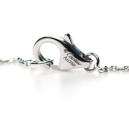 Cartier 18K White Gold Palladium Black Ceramic Diamond Trinity Pendant Necklace 5 of 6