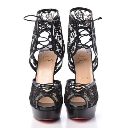 Christian Louboutin Dentelle Lurex Jose Altafine 150 Bootie 38 Black 2 of 9