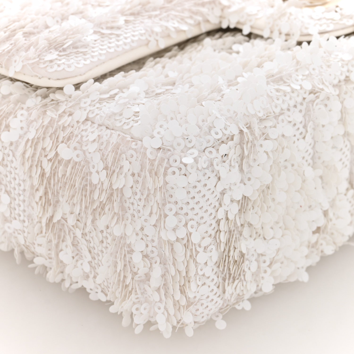 Chanel Sequin Small Single Flap White 9 of 10