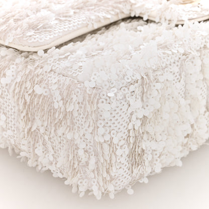 Chanel Sequin Small Single Flap White 9 of 10