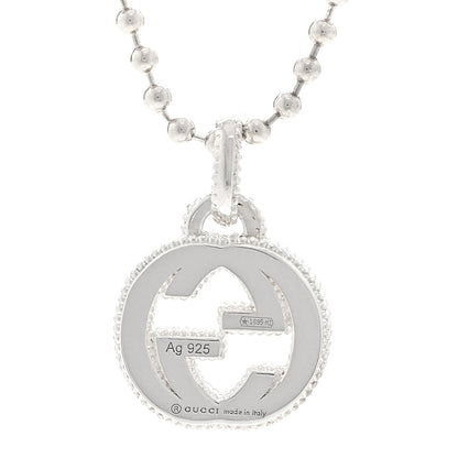 Gucci Sterling Silver Interlocking GG Pendant Beaded Necklace 4 of 6