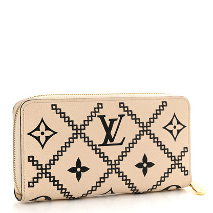Louis Vuitton Empreinte Monogram Giant Broderies Zippy Wallet Cream Black 2 of 6