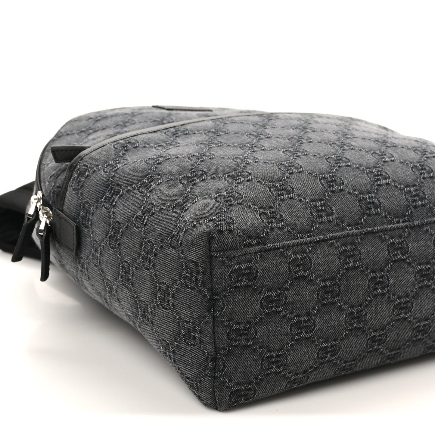 Denim GG Monogram Childrens Backpack Black