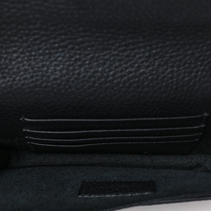 Valentino Garavani Pebbled Calfskin Rockstud Envelope Wallet on Chain Black 4 of 6