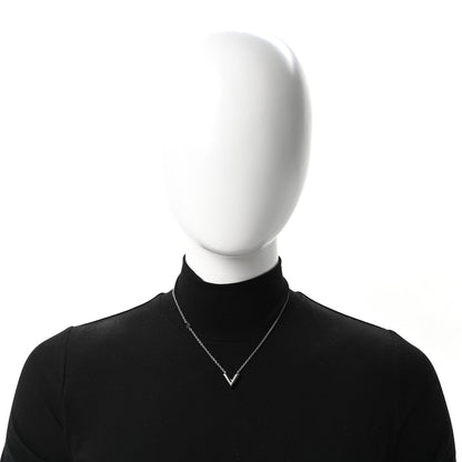 Louis Vuitton Metal Essential V Supple Necklace Silver 2 of 5