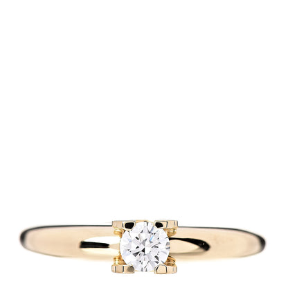 Cartier 18K Yellow Gold Diamond .29ct Louis Engagement Ring 52 6 1 of 5