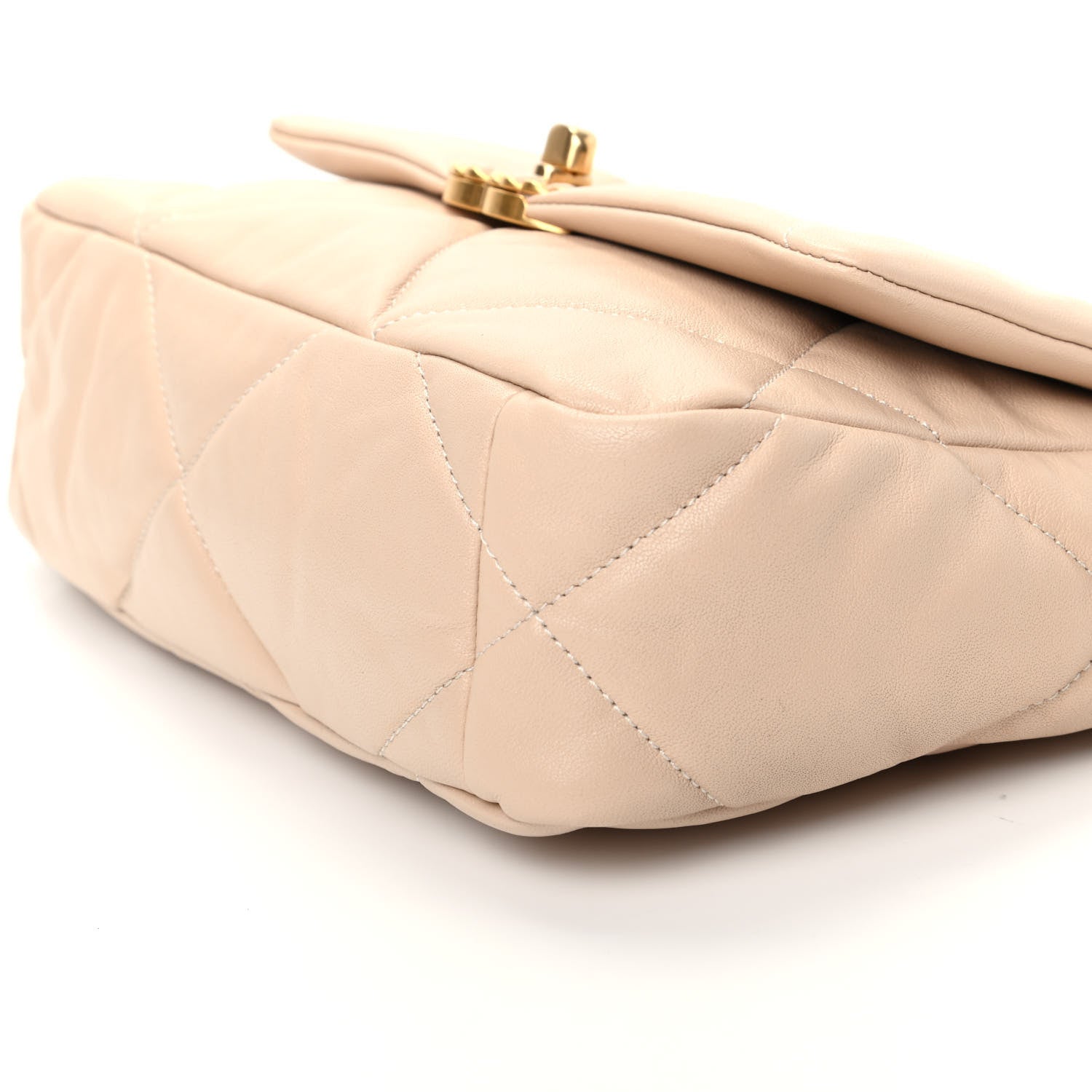 Chanel Lambskin Quilted Medium Chanel 19 Flap Beige 7 of 10