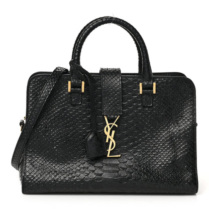 Saint Laurent Python Calfskin Embossed Monogram Baby Cabas Black 1 of 8