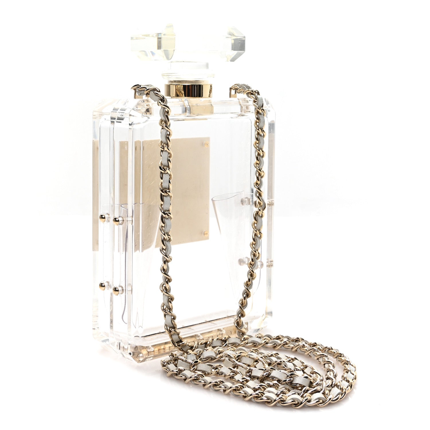 Chanel Transluscent Plexiglass Perfume Bottle Clutch 3 of 10