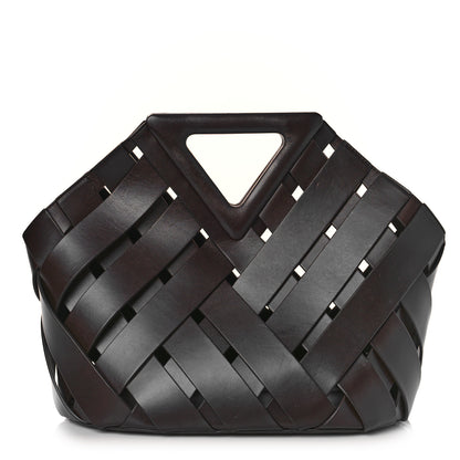 Bottega Veneta Calfskin V Woven Drawstring Tote Dark Brown 1 of 13