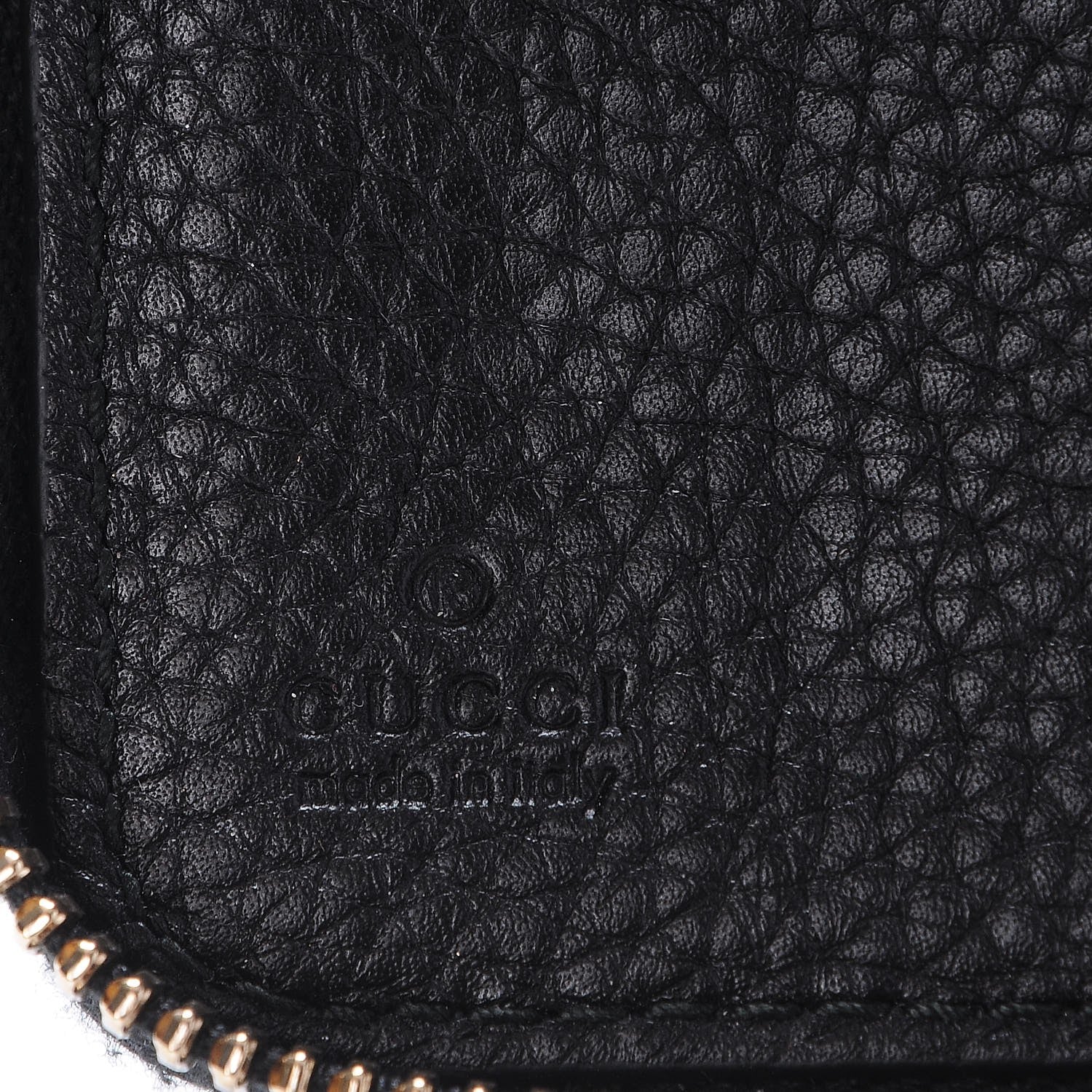 Gucci Calfskin Soho Zip Around Wallet Black 6 of 7