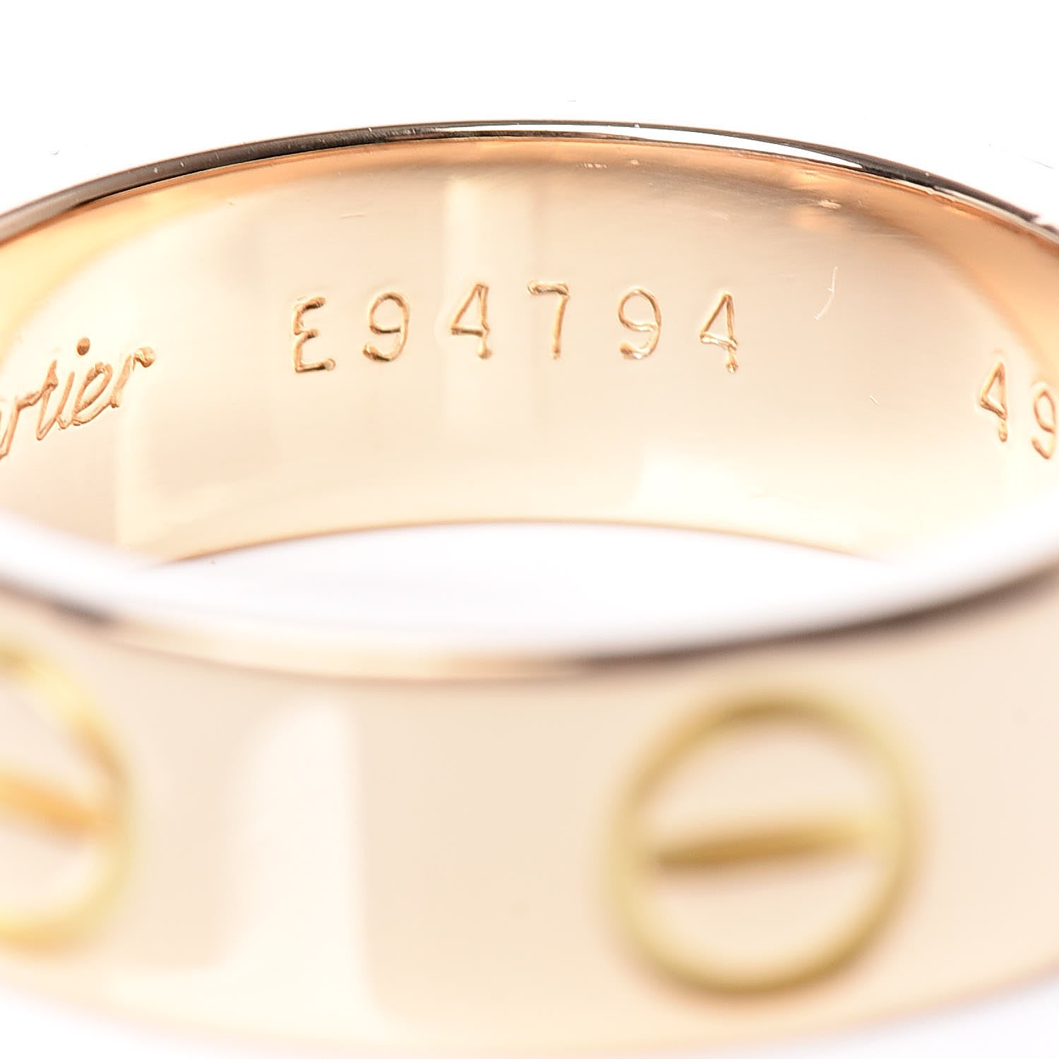 Cartier 18K Yellow Gold 5.5mm LOVE Ring 49 4.75 5 of 6