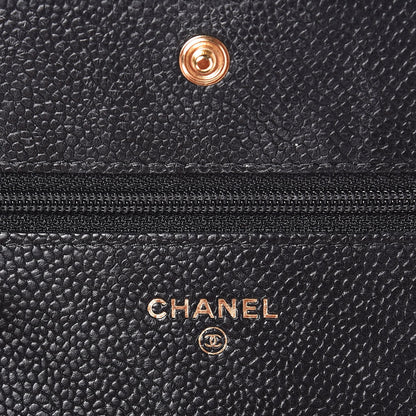 Chanel Caviar Quilted Boy Wallet On Chain WOC Black 17 of 20