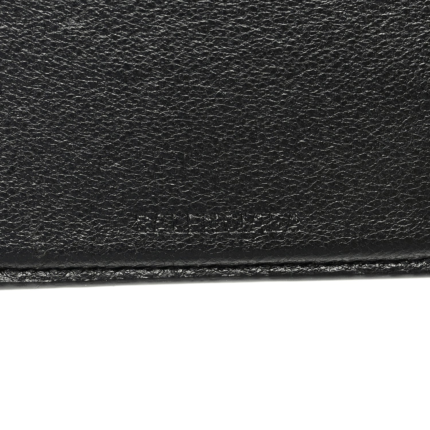 Balenciaga Calfskin Paris Logo Cash Square Bi-Fold Wallet Black White 6 of 8