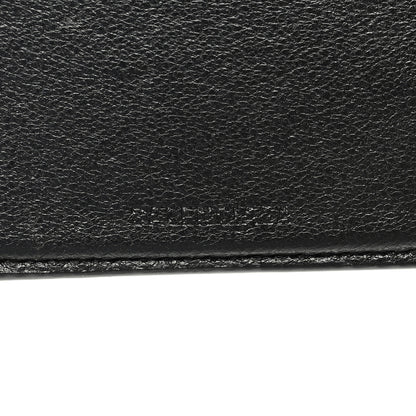 Balenciaga Calfskin Paris Logo Cash Square Bi-Fold Wallet Black White 6 of 8