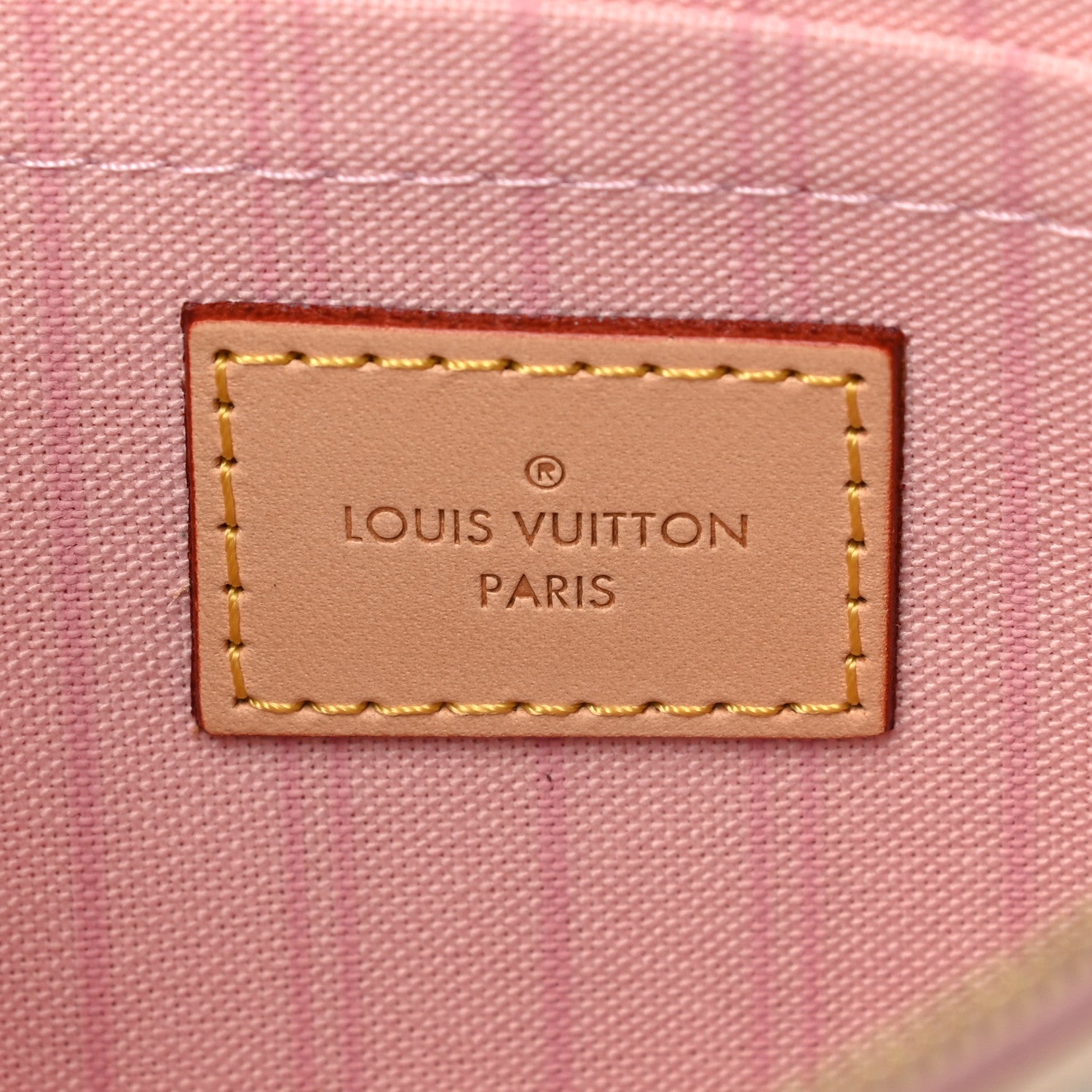 Louis Vuitton Damier Azur Neverfull MM GM Pochette Rose Ballerine 6 of 6