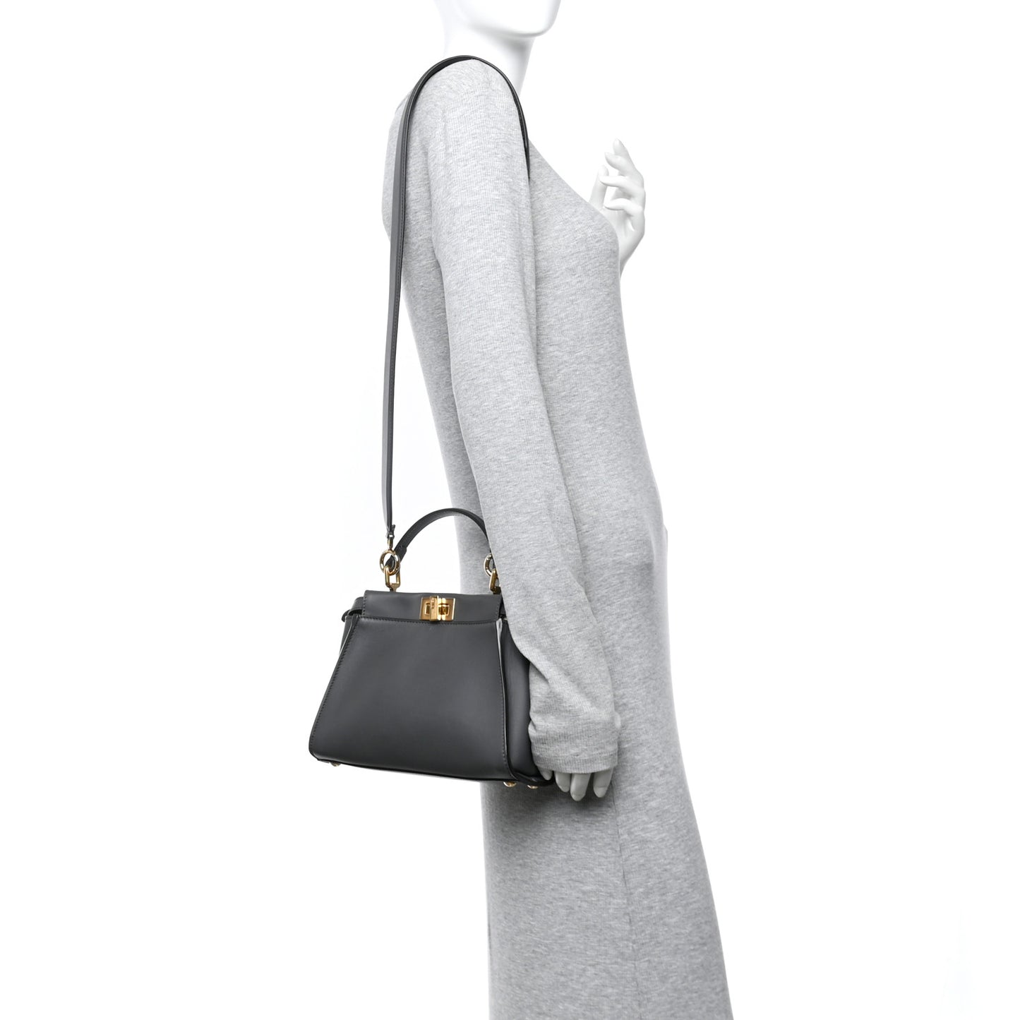 Nappa Mini Peekaboo Iconic Satchel Anthracite