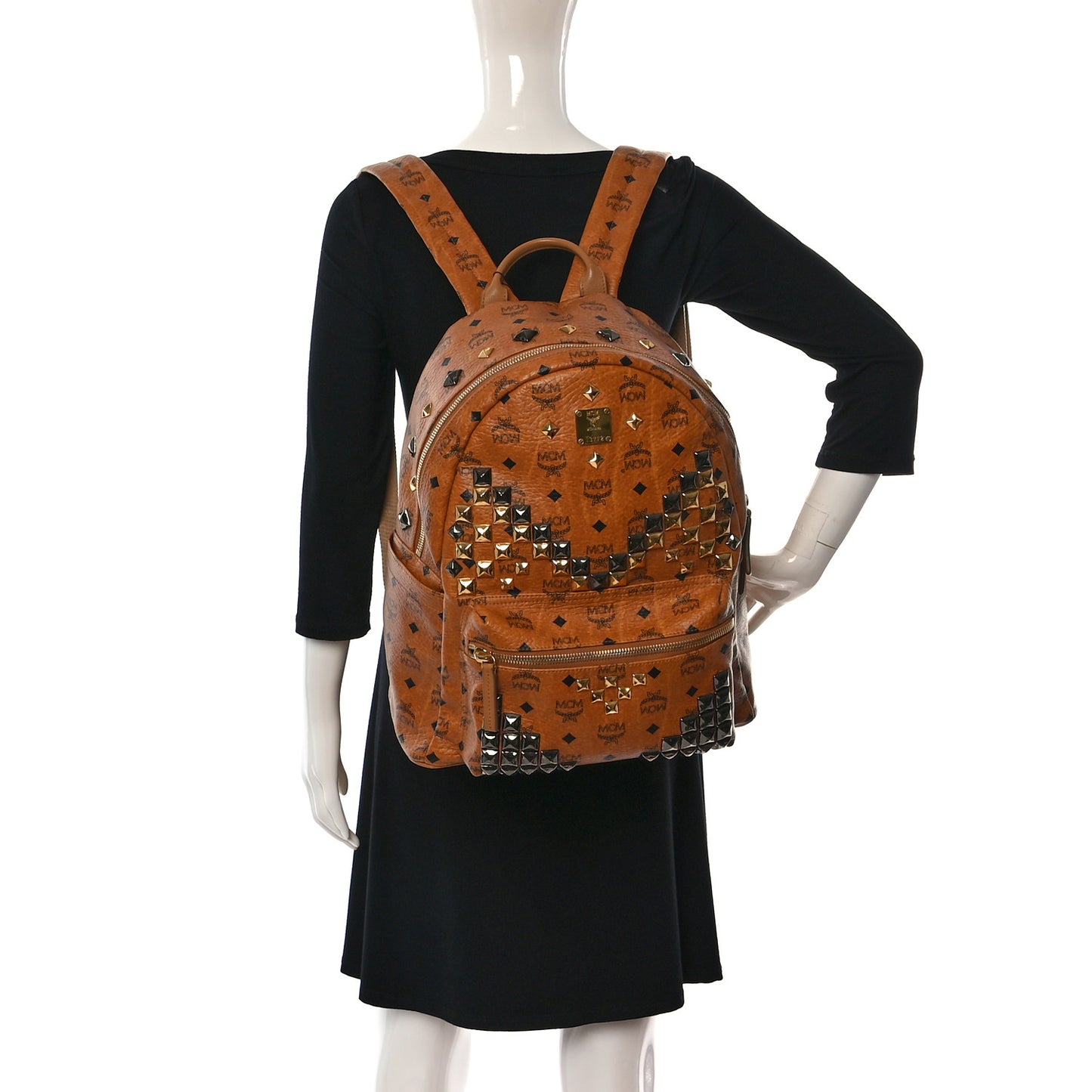 Visetos Studded Medium Stark M Backpack Cognac