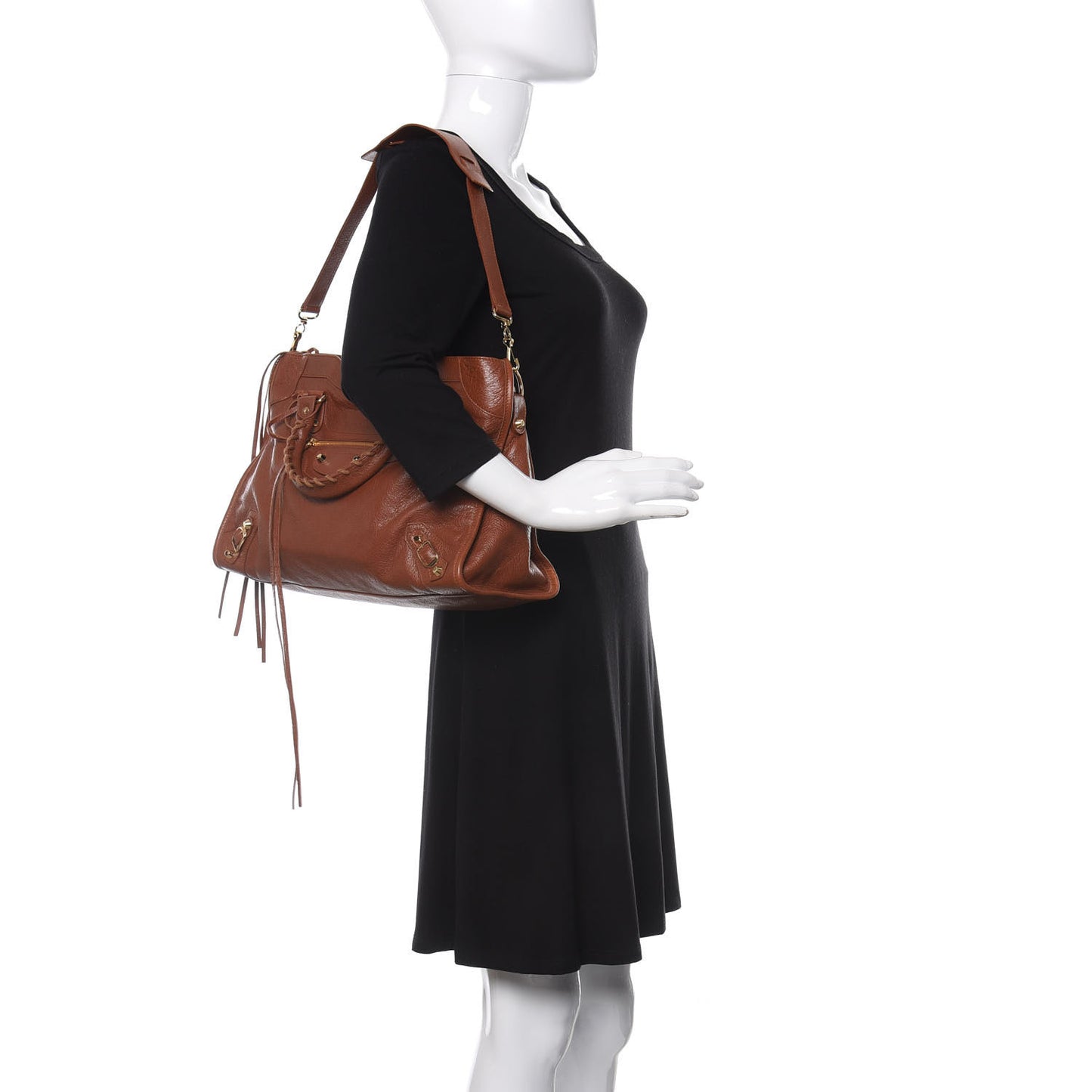 Agneau Classic Gold Hardware City Marron Cognac