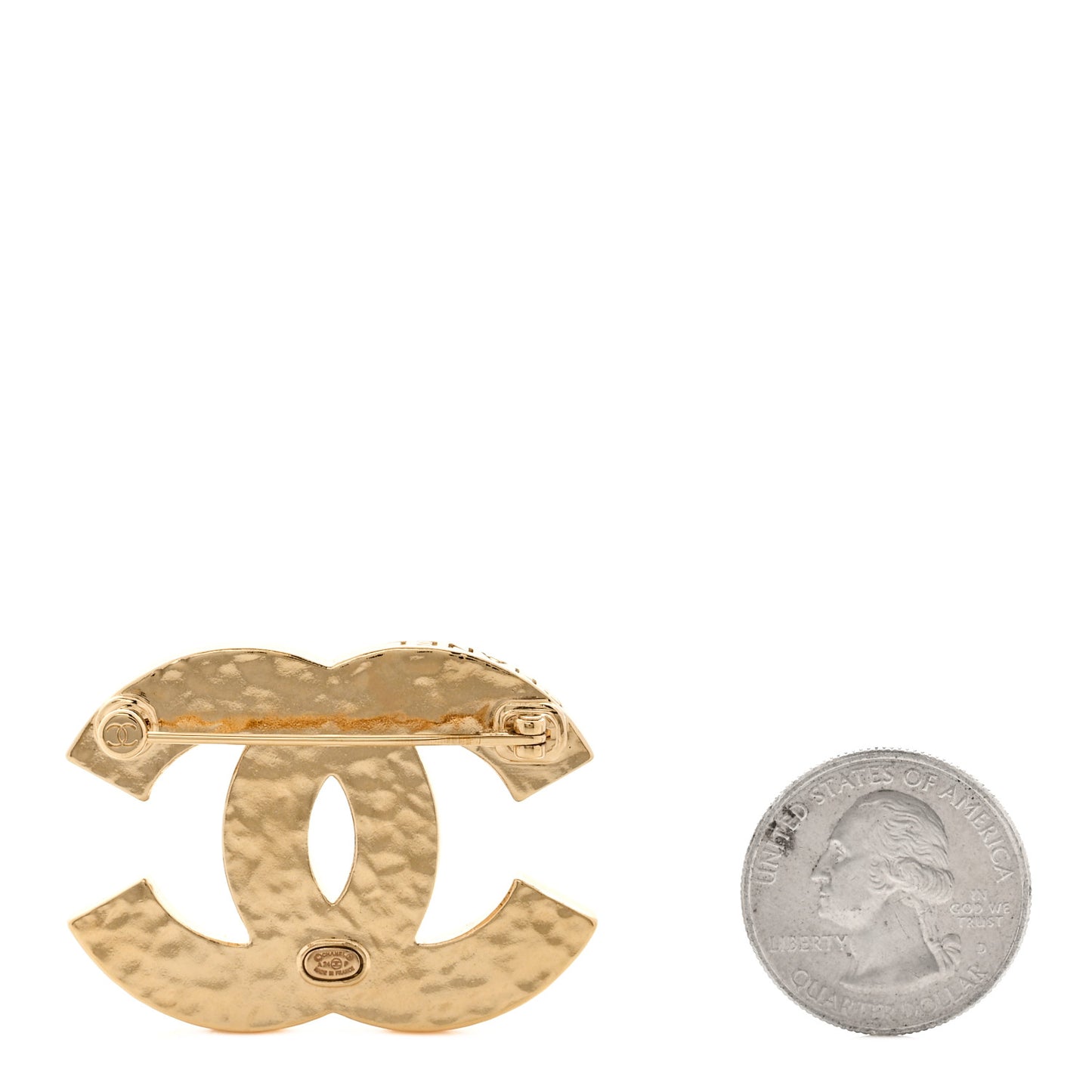 Pearl CC Brooch Gold Pearly White