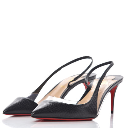 Christian Louboutin Calf Zarli PVC Optisexy 70 Pumps 38.5 Black 3 of 8