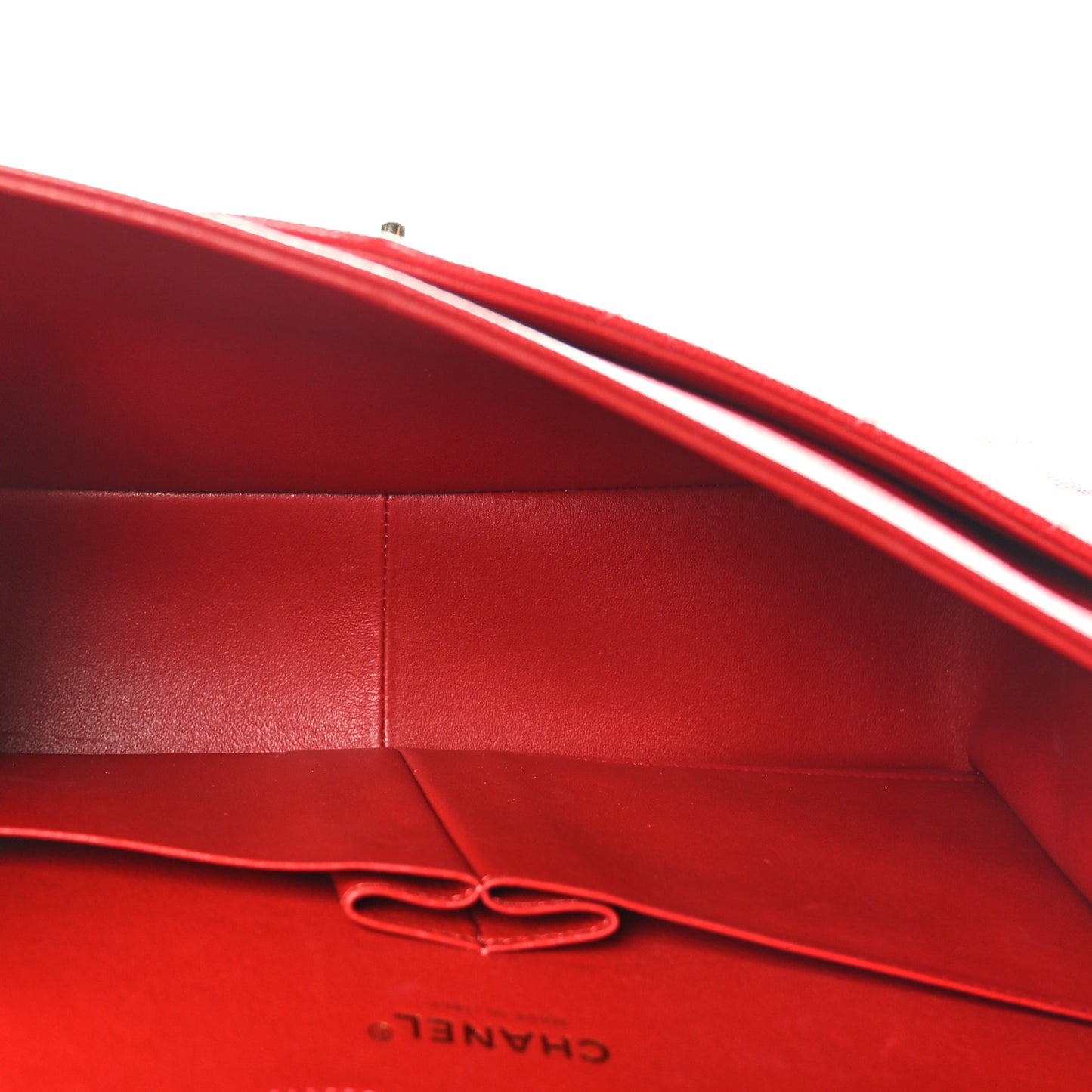 Caviar Quilted Jumbo Double Flap Red