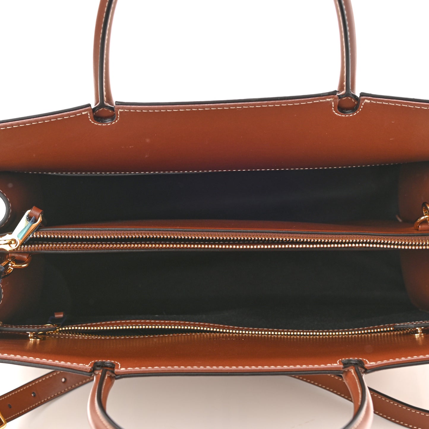 Vintage Check Calfskin Medium Title Bag Archive Beige