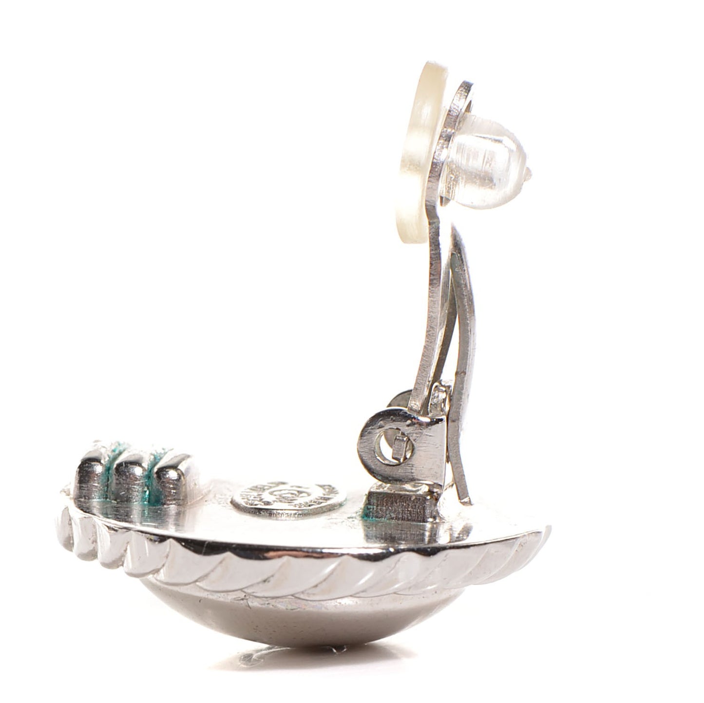 CC Clip On Earrings Silver