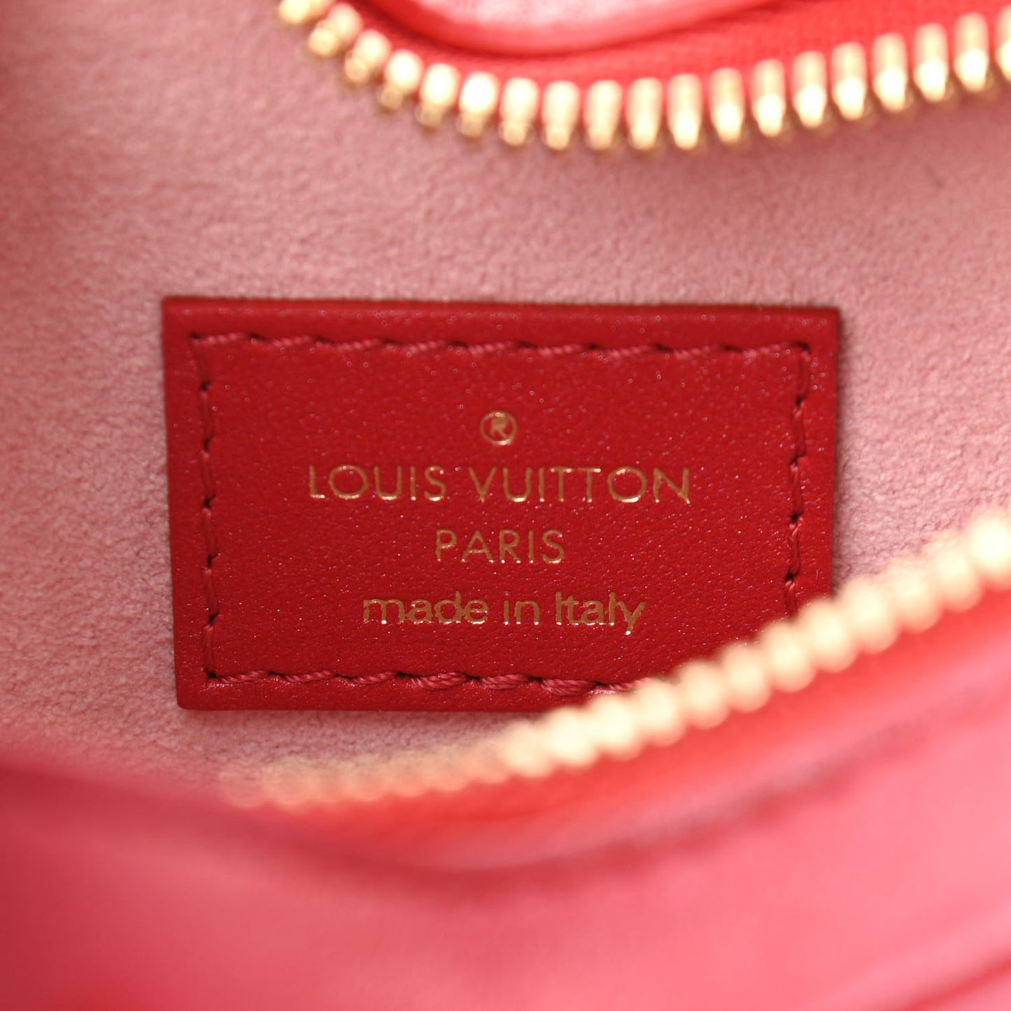 Lambskin Embossed Monogram Fall In Love Sac Coeur Heart Chain Bag Lipstick Red