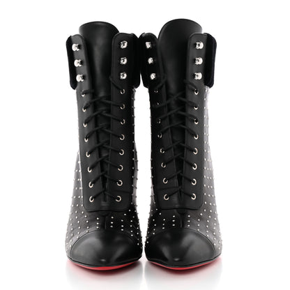 Christian Louboutin Calfskin Studded Dakita 100 Booties 37 Black 2 of 10