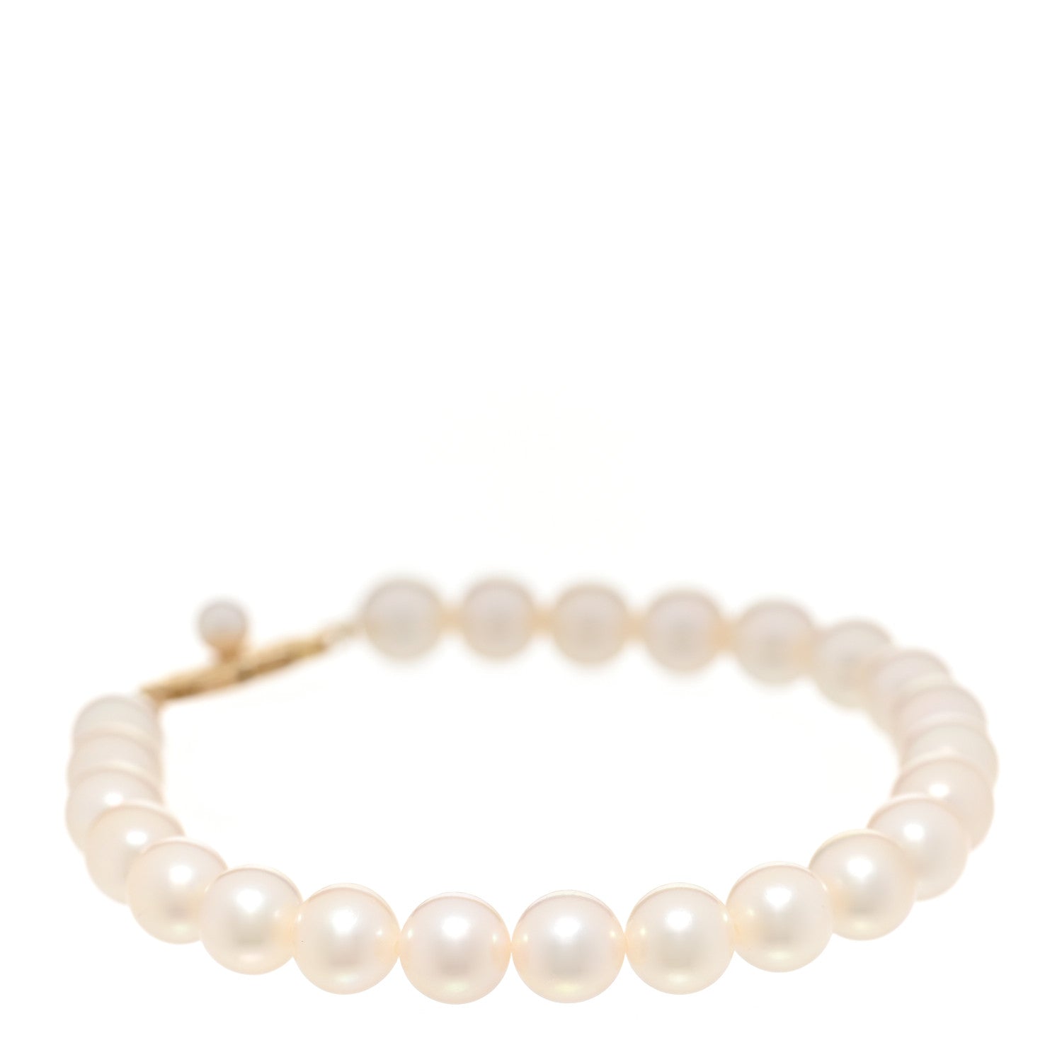 Mikimoto 18K Yellow Gold Akoya Cultured Pearl 6-6.5mm Strand Bracelet 2 of 3