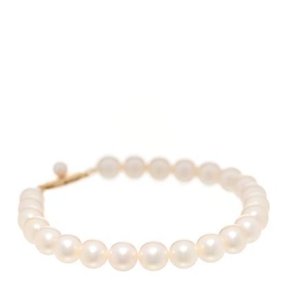 Mikimoto 18K Yellow Gold Akoya Cultured Pearl 6-6.5mm Strand Bracelet 2 of 3