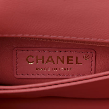 Chanel Caviar Quilted Mini Coco Handle Flap Pink 6 of 11