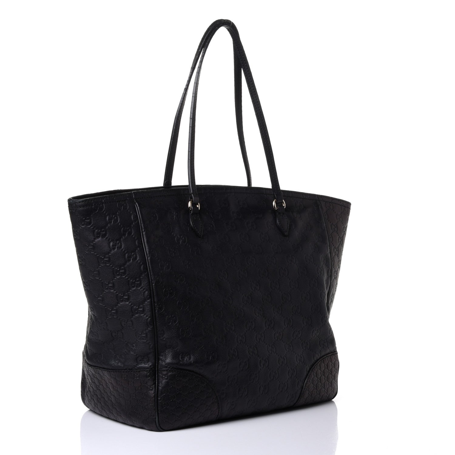 Gucci Guccissima Medium Bree Zippered Tote Black 2 of 4