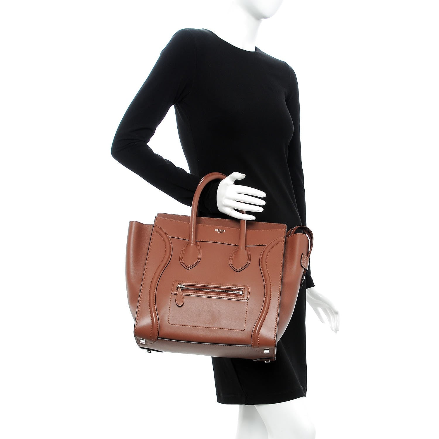Celine Smooth Calfskin Mini Luggage Sienna 2 of 12