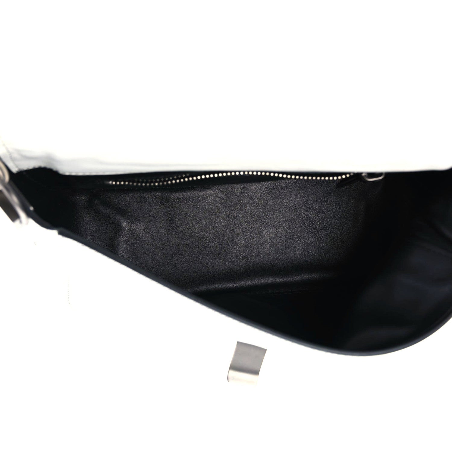 Proenza Schouler Lambskin Woven Small Courier Shoulder Bag Black White 9 of 12