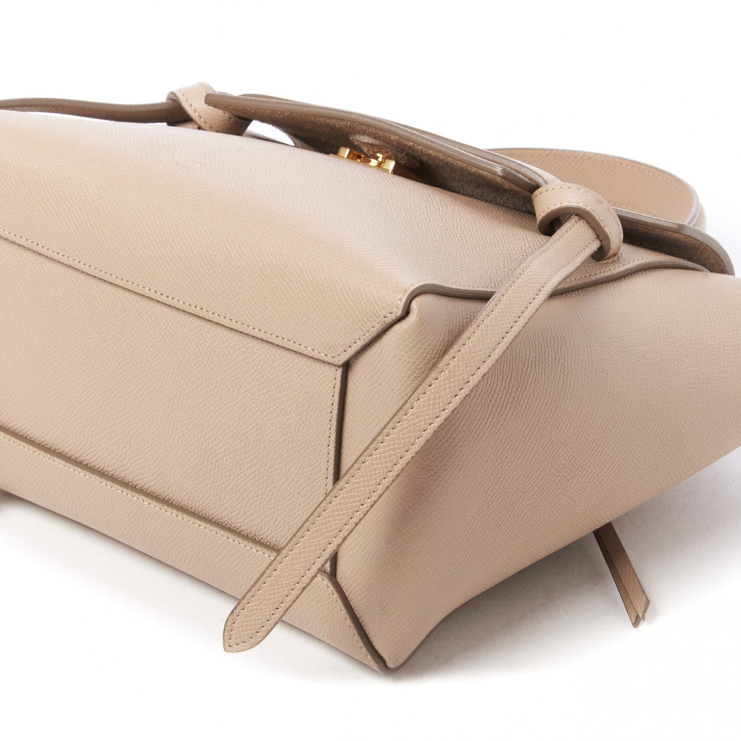 Grained Calfskin Micro Belt Bag Light Taupe