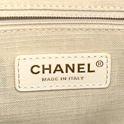 Chanel Mixed Fibers Large Deauville Bowling Bag  Black 6 of 10