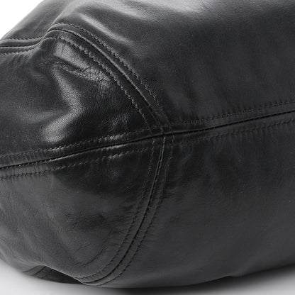 Prada Soft Calf Pleated Hobo Black 10 of 10