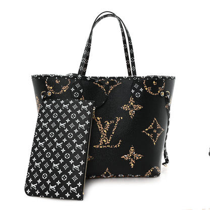 Louis Vuitton Monogram Giant Jungle Neverfull MM Black 2 of 11