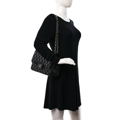 Chanel Caviar Quilted Jumbo Double Flap Black 2 of 10