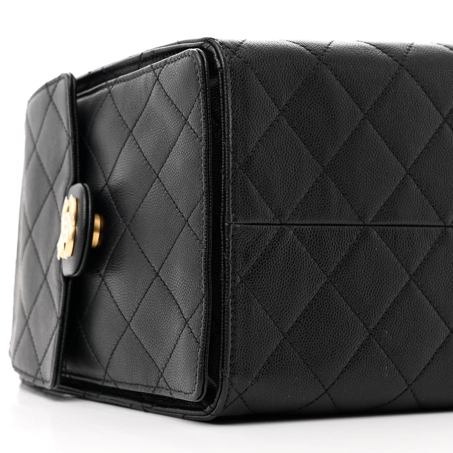 Caviar Quilted Medium Chanel 25 Handbag Black
