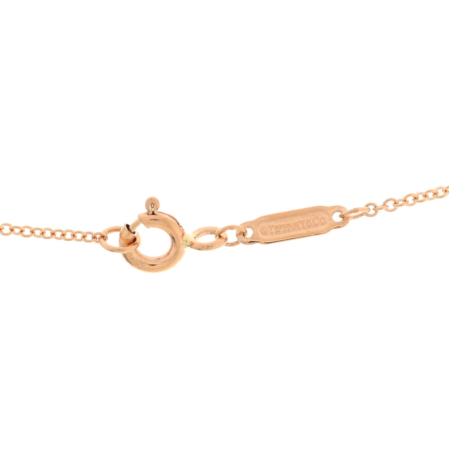 Tiffany 18K Rose Gold Diamond Small Knot Necklace 5 of 6