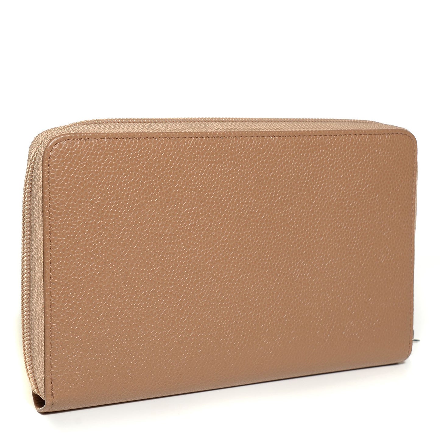 Caviar Timeless CC Large Zip Around Wallet Beige